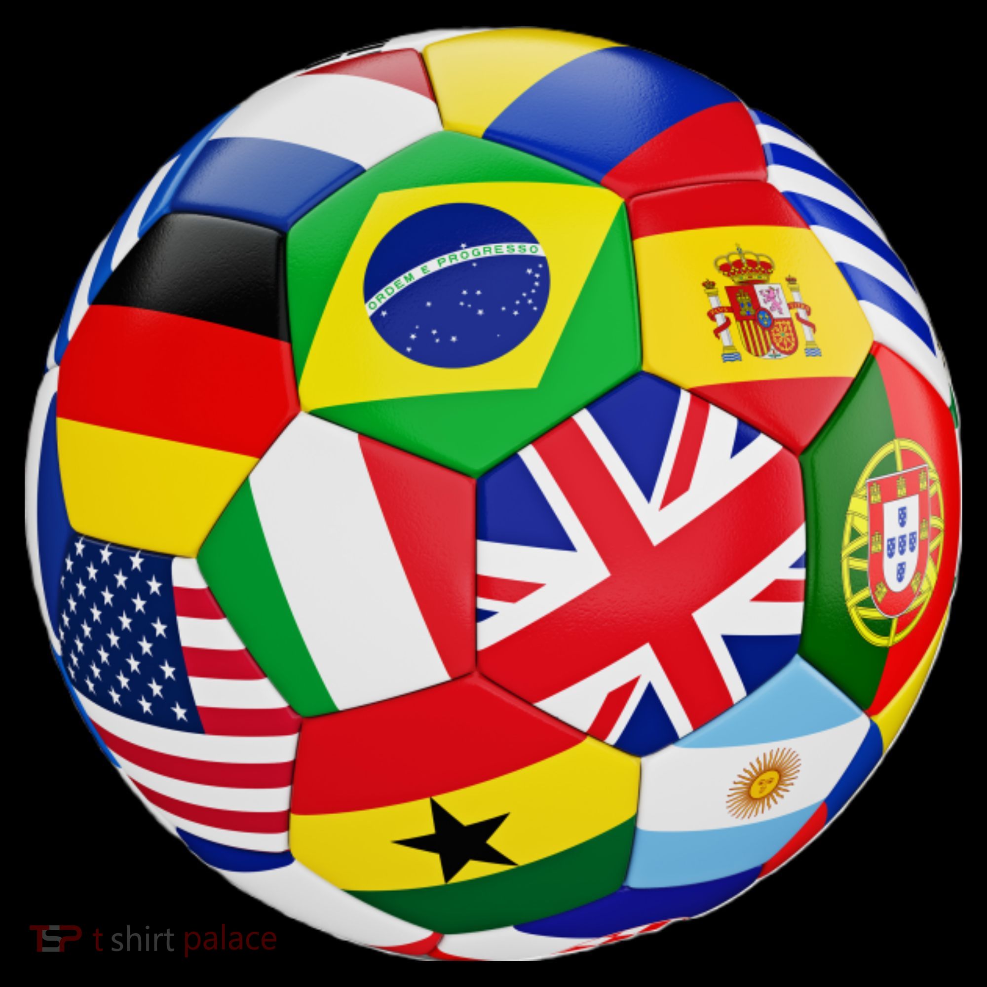 Cool Soccer Ball With World Flags Backpack