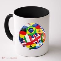 Cool Soccer Ball With World Flags Coffee Mug thumb 0