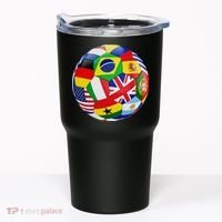 Cool Soccer Ball With World Flags Tumbler thumb 0