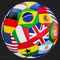 Cool Soccer Ball With World Flags Tumbler thumb 3