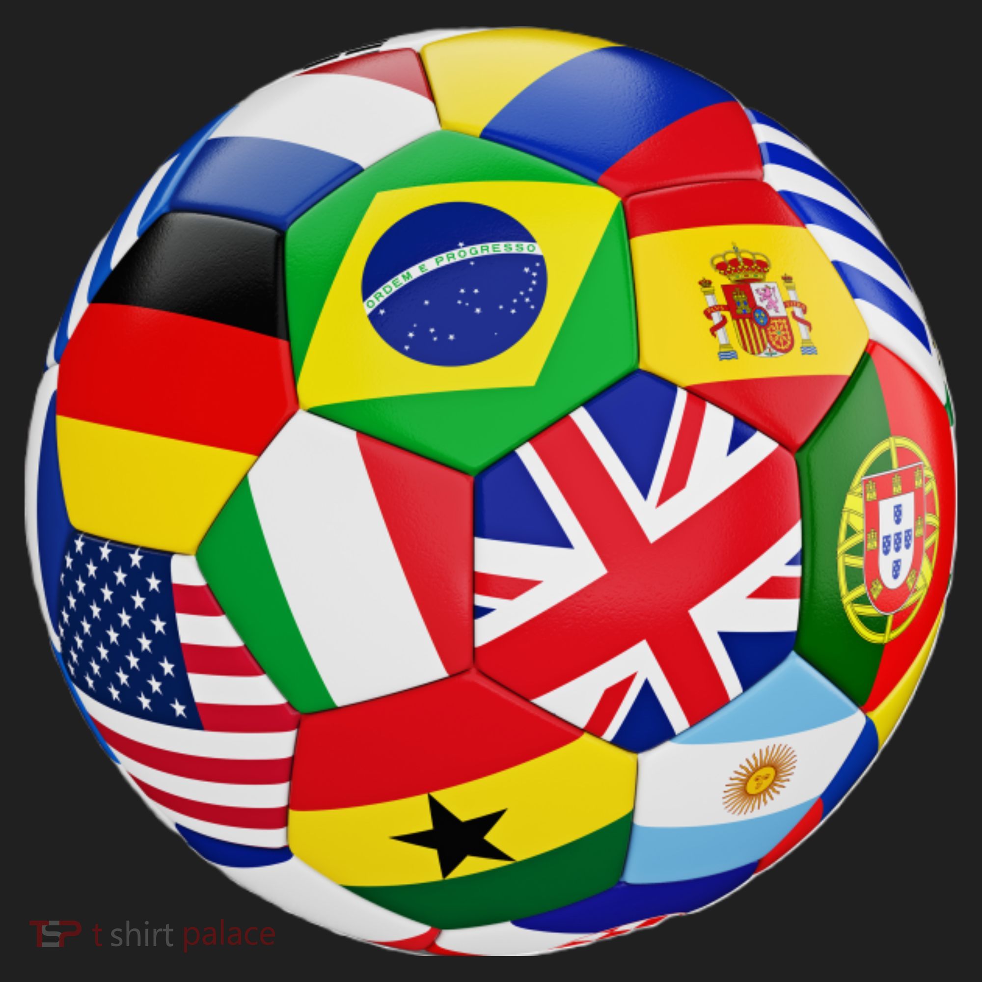 Cool Soccer Ball With World Flags Tumbler
