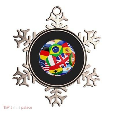 Cool Soccer Ball With World Flags Ornament