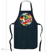 Cool Soccer Ball With World Flags Apron thumb 0