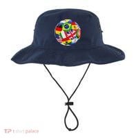 Cool Soccer Ball With World Flags Bucket Hat thumb 0