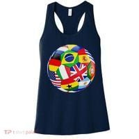 Cool Soccer Ball With World Flags Women's Tank Top thumb 0