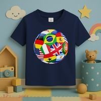 Cool Soccer Ball With World Flags Toddler T-Shirt thumb 3
