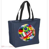 Cool Soccer Ball With World Flags Tote Bag thumb 2