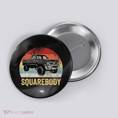 Classic Square Body Truck Squarebody  Button