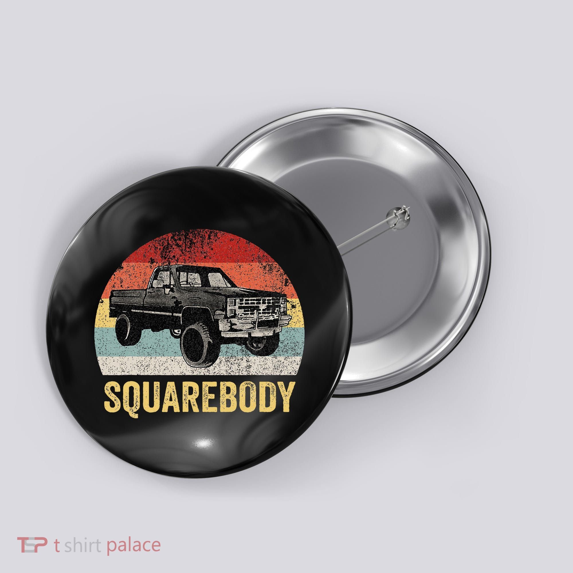 Classic Square Body Truck Squarebody  Button