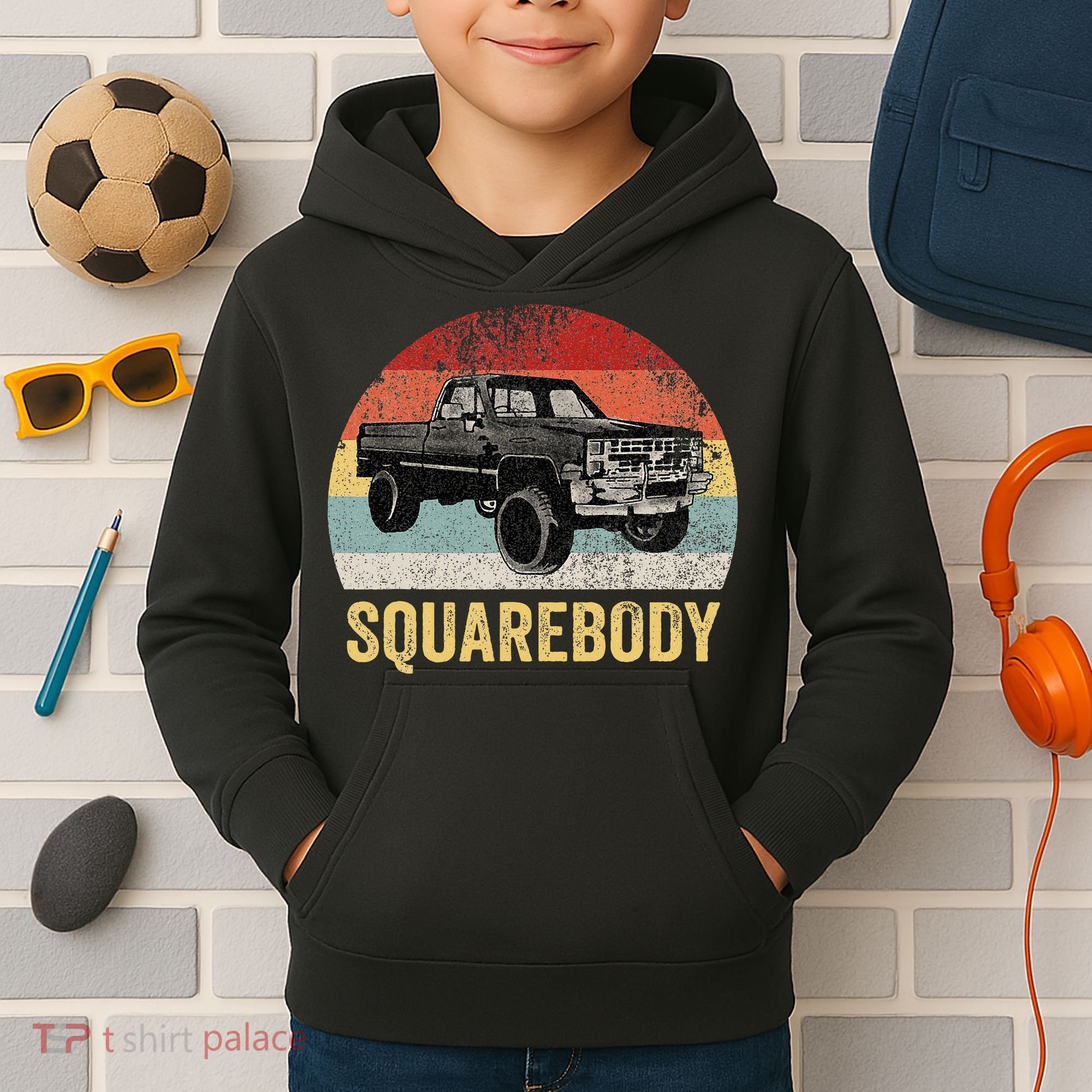 Classic Square Body Truck Squarebody  Kids Hoodie