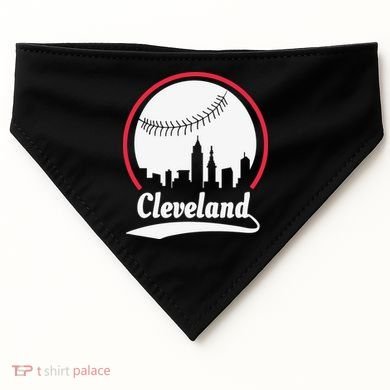 Cleveland Skyline Baseball USA-Made Doggie Bandana