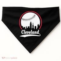 Cleveland Skyline Baseball USA-Made Doggie Bandana thumb 0