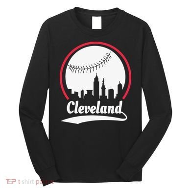 Cleveland Skyline Baseball Long Sleeve Shirt