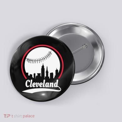Cleveland Skyline Baseball Button