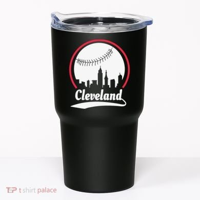Cleveland Skyline Baseball Tumbler