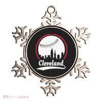 Cleveland Skyline Baseball Ornament thumb 0
