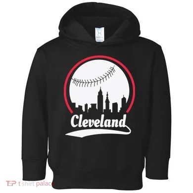 Cleveland Skyline Baseball Toddler Hoodie