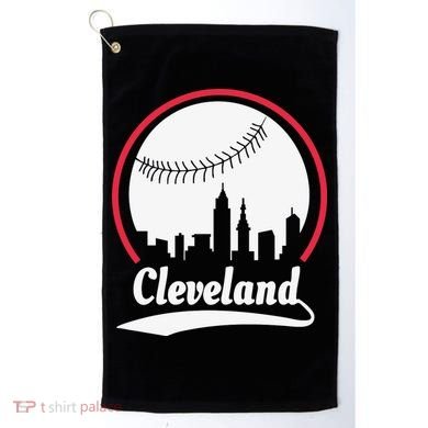 Cleveland Skyline Baseball Golf Towel