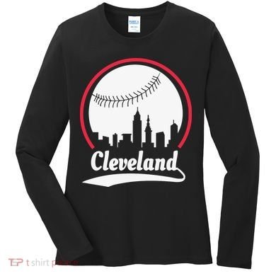 Cleveland Skyline Baseball Women's Long Sleeve Shirt