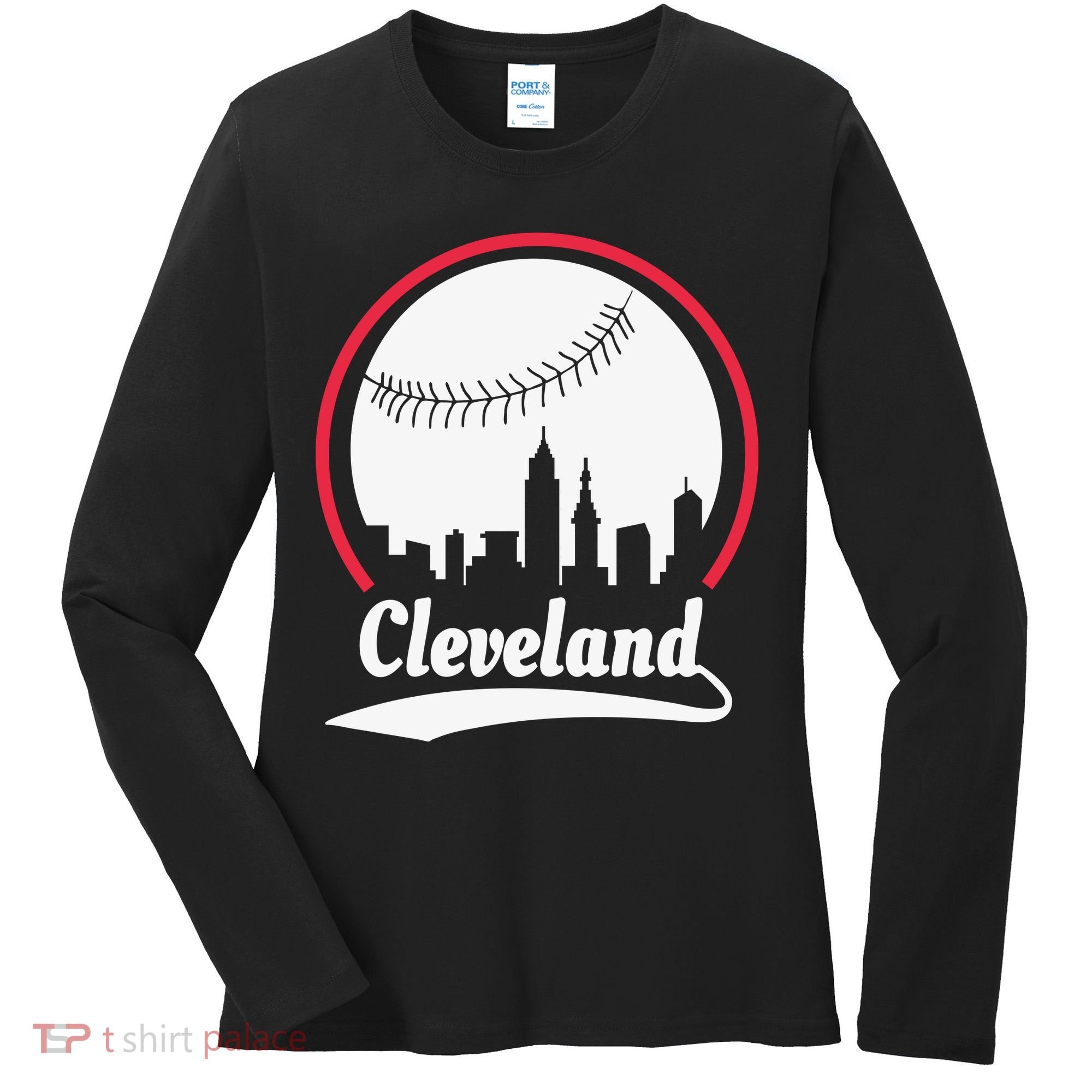 Cleveland Skyline Baseball Women's Long Sleeve Shirt