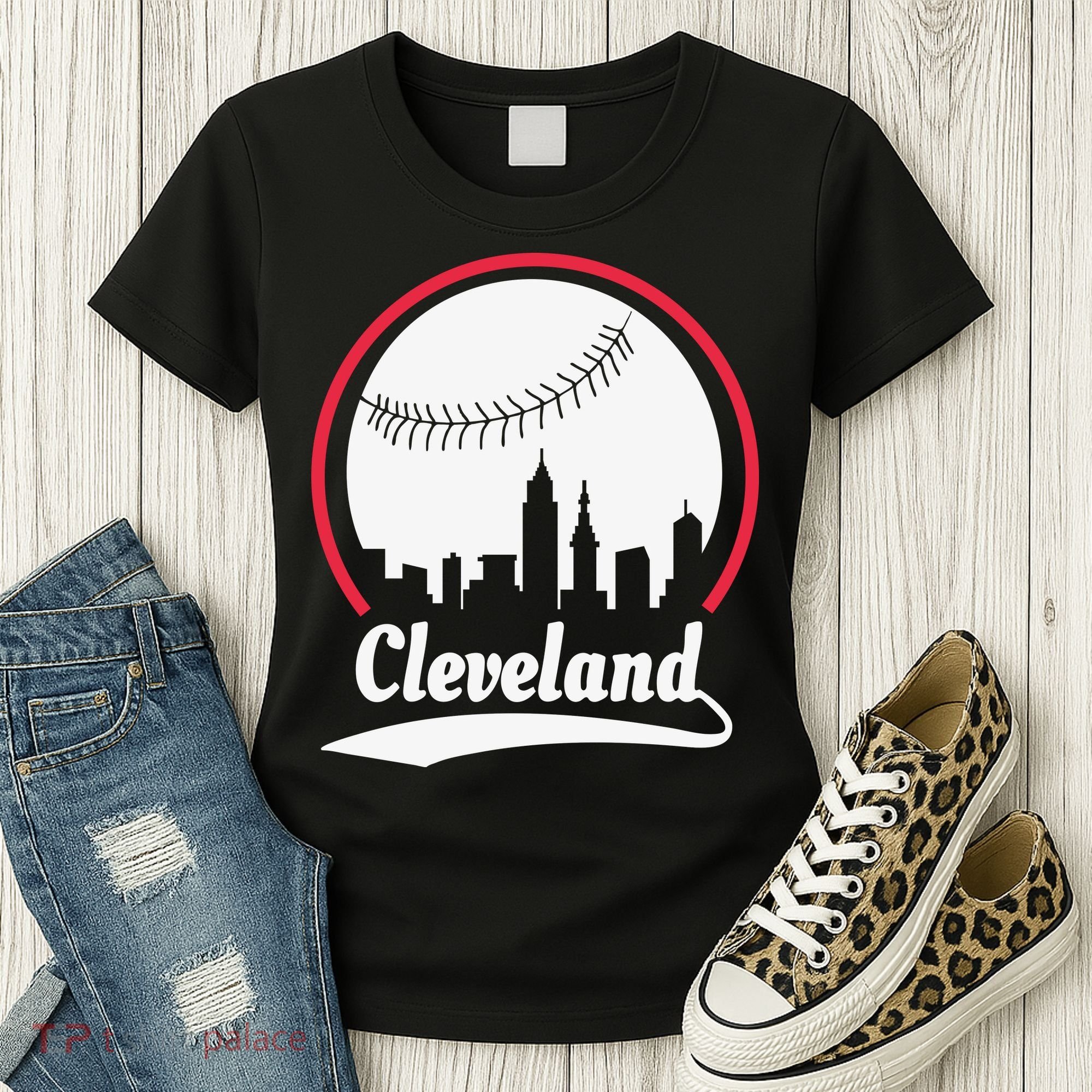 Cleveland Skyline Baseball Women's T-Shirt
