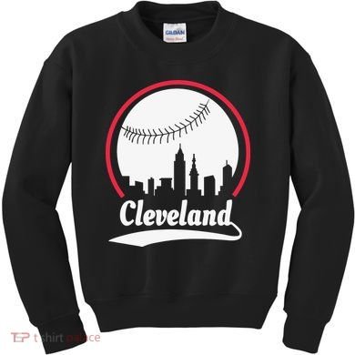 Cleveland Skyline Baseball Kids Sweatshirt