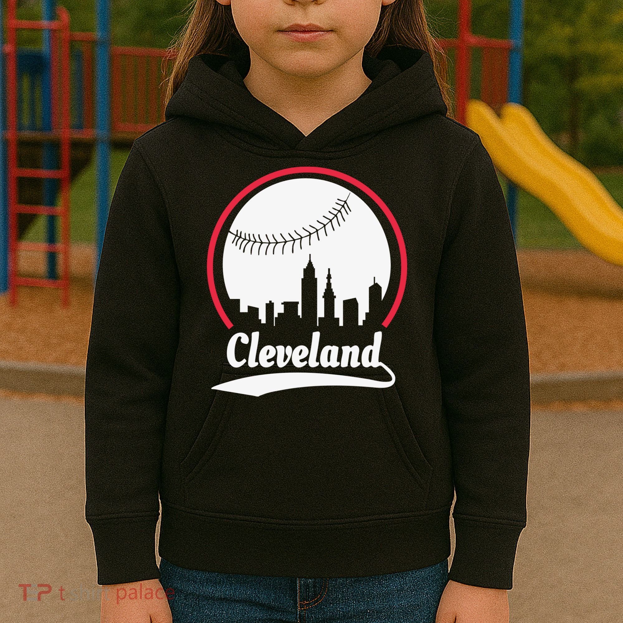 Cleveland Skyline Baseball Kids Hoodie