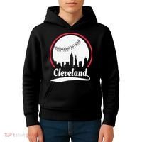 Cleveland Skyline Baseball Kids Hoodie thumb 4