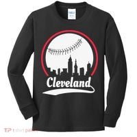 Cleveland Skyline Baseball Kids Long Sleeve Shirt thumb 0