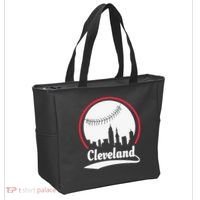 Cleveland Skyline Baseball Tote Bag thumb 2