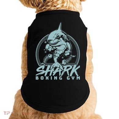Cool Shark Boxing Gym Logo Doggie Tank