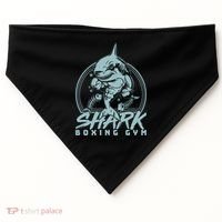 Cool Shark Boxing Gym Logo USA-Made Doggie Bandana thumb 0