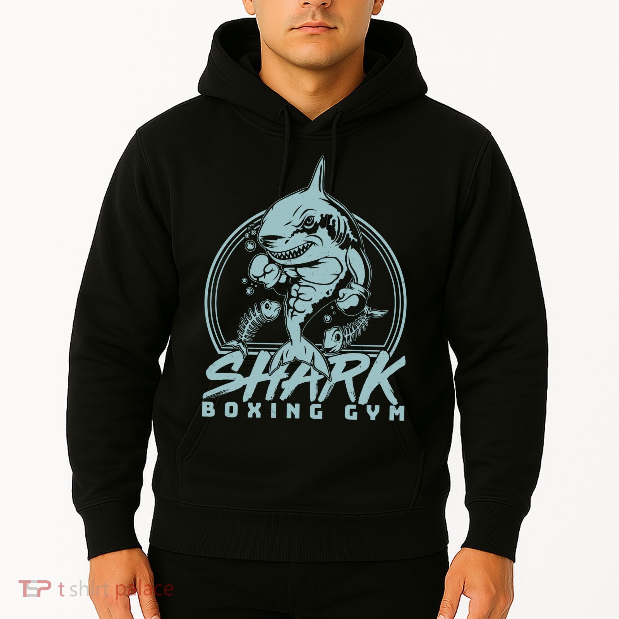 Cool Shark Boxing Gym Logo Hoodie