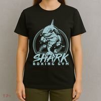Cool Shark Boxing Gym Logo T-Shirt thumb 4