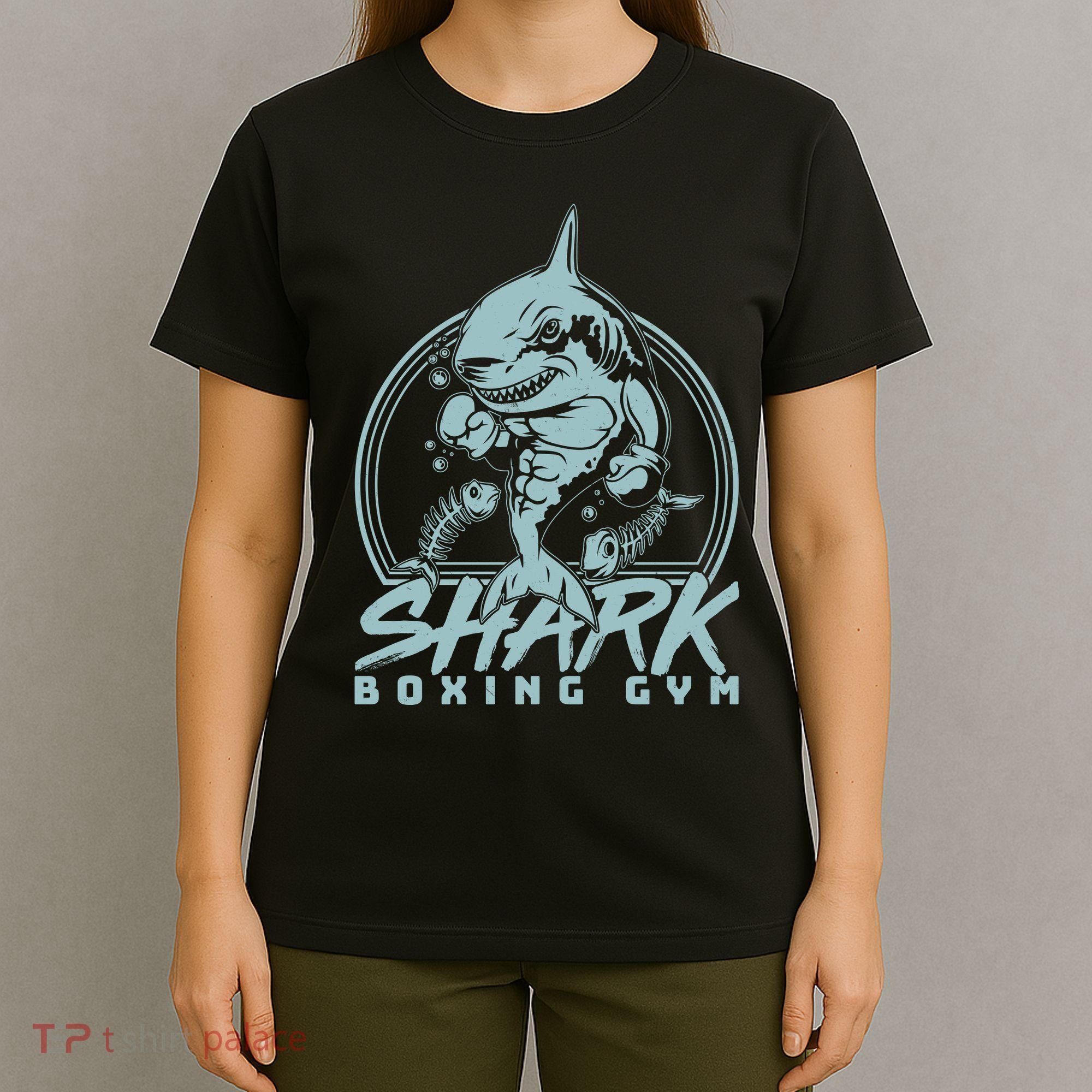 Cool Shark Boxing Gym Logo T-Shirt