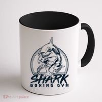 Cool Shark Boxing Gym Logo Coffee Mug thumb 1