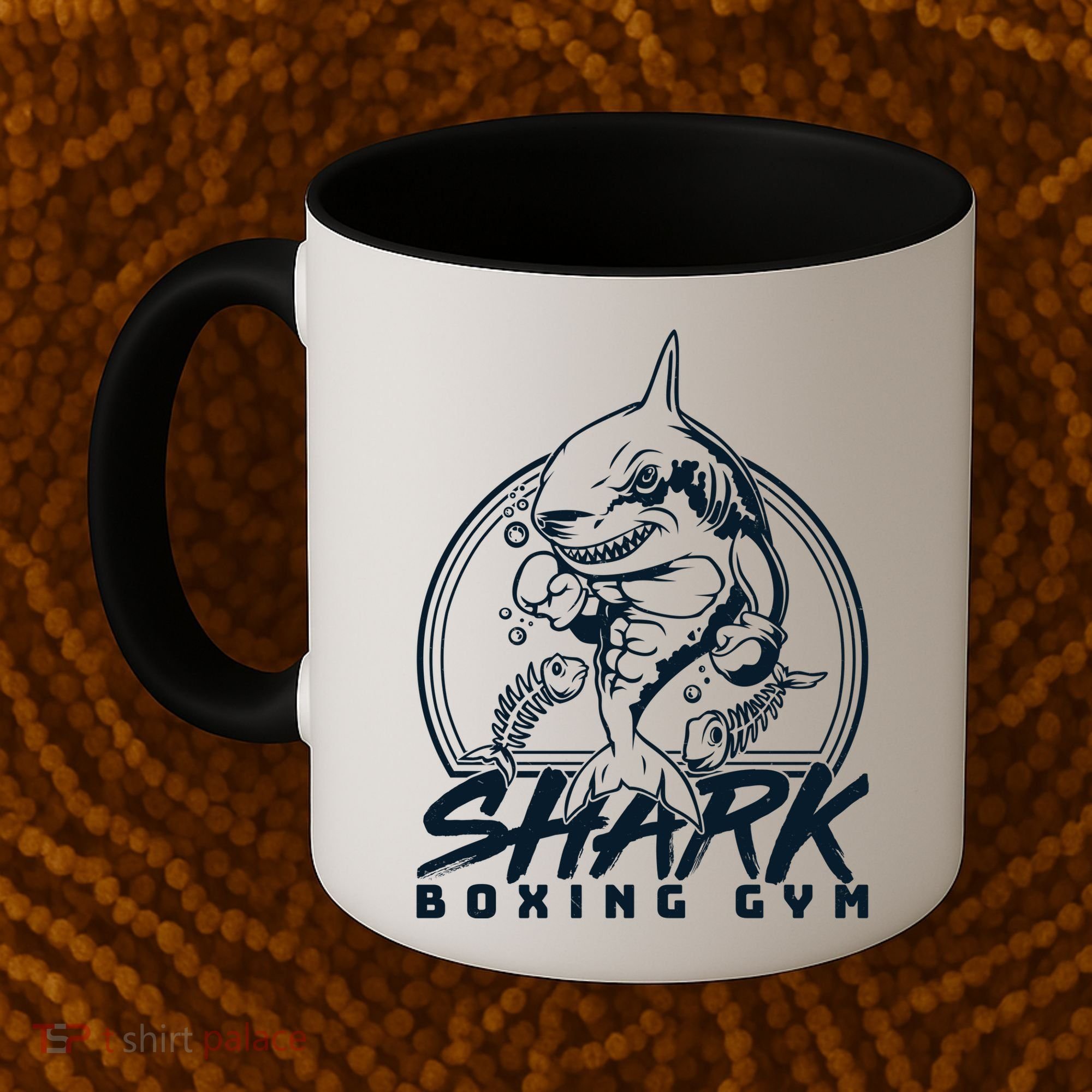 Cool Shark Boxing Gym Logo Coffee Mug