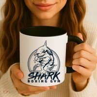 Cool Shark Boxing Gym Logo Coffee Mug thumb 3