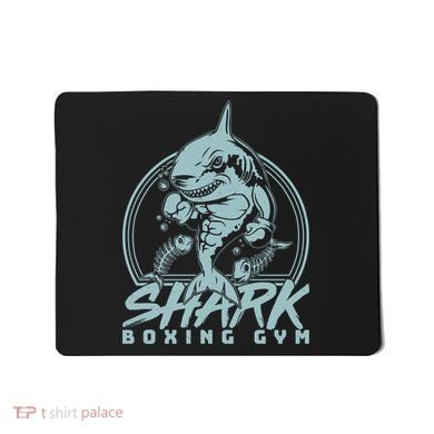 Cool Shark Boxing Gym Logo Mousepad