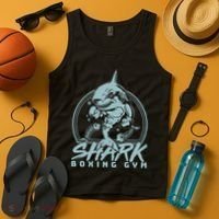 Cool Shark Boxing Gym Logo Tank Top thumb 4
