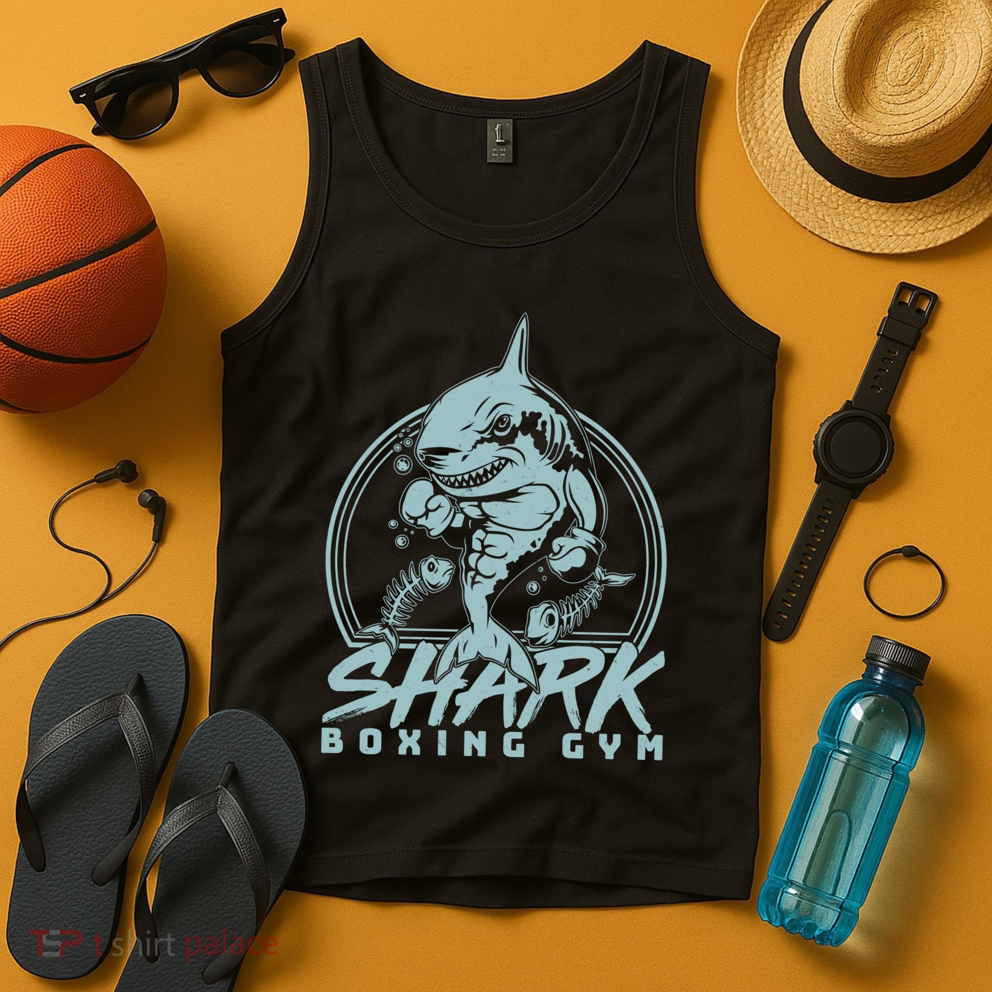 Cool Shark Boxing Gym Logo Tank Top