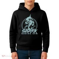 Cool Shark Boxing Gym Logo Kids Hoodie thumb 4