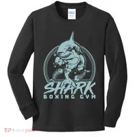 Cool Shark Boxing Gym Logo Kids Long Sleeve Shirt thumb 0