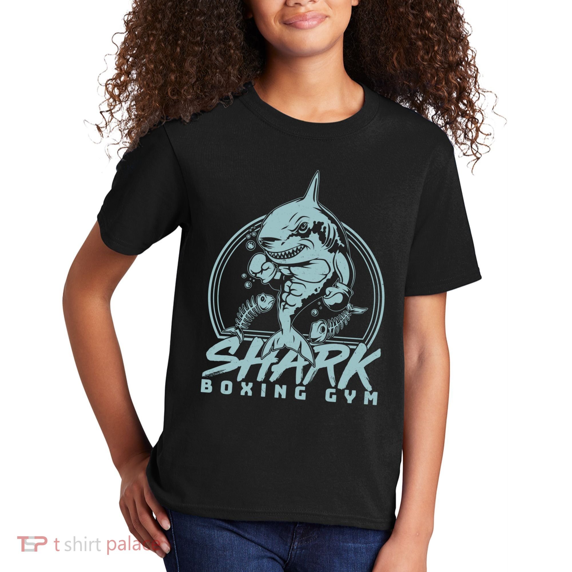 Cool Shark Boxing Gym Logo Kids T-Shirt