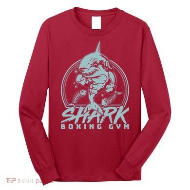 Cool Shark Boxing Gym Logo Long Sleeve Shirt