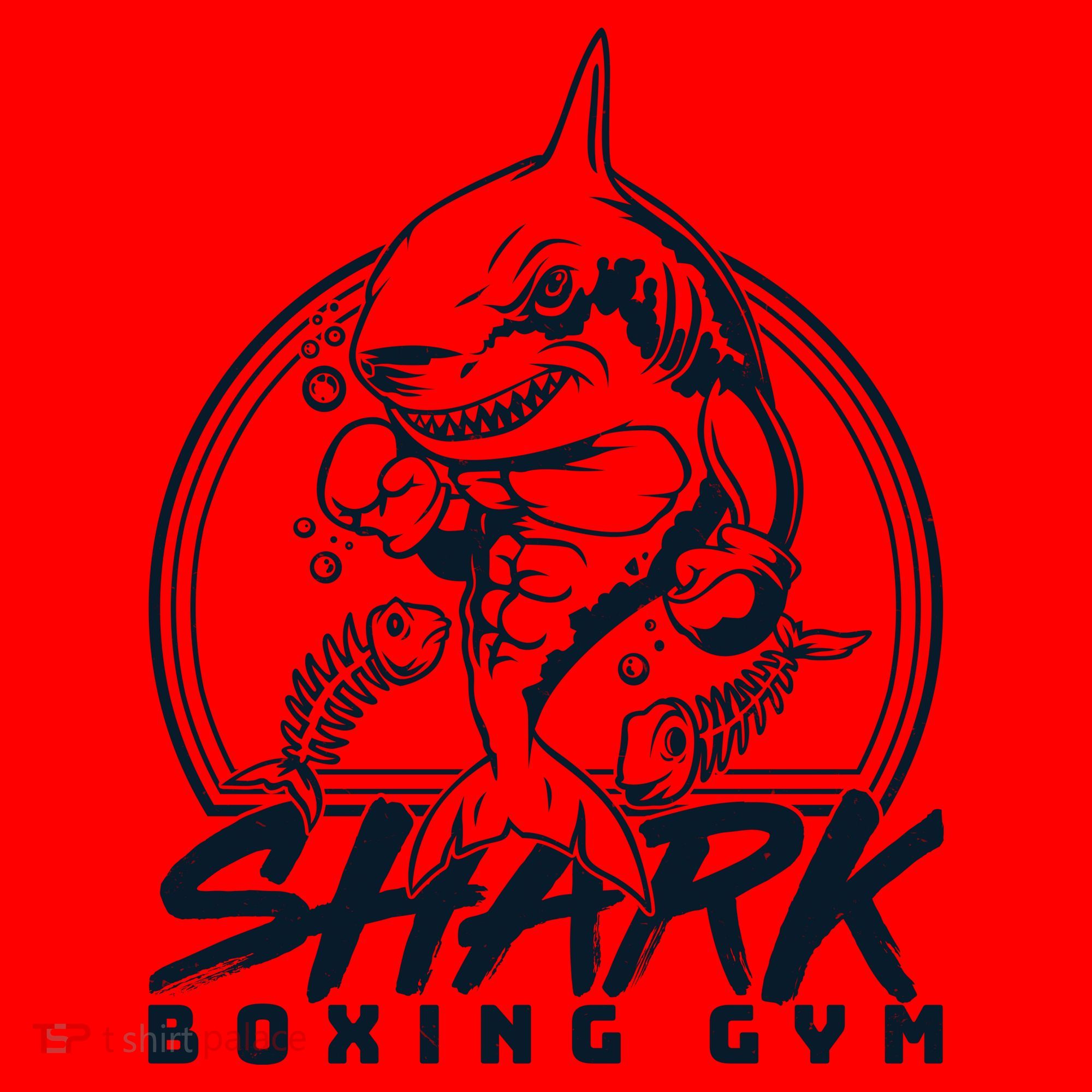 Cool Shark Boxing Gym Logo Santa Hat