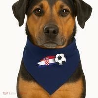 Croatia Soccer Ball USA-Made Doggie Bandana thumb 1