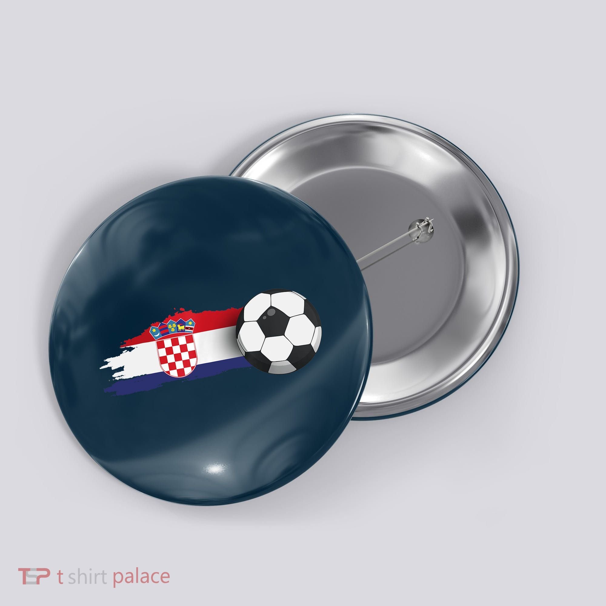 Croatia Soccer Ball Button