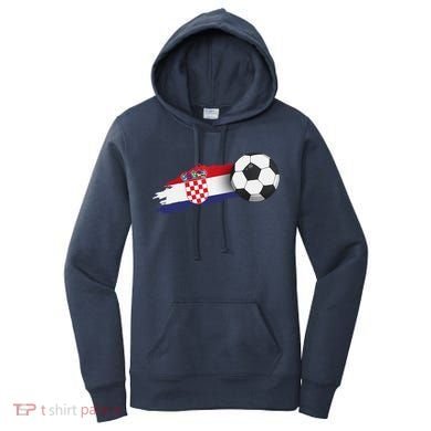 Croatia Soccer Ball Women's Hoodie
