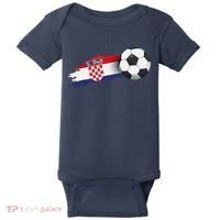 Croatia Soccer Ball Baby Bodysuit thumb 0